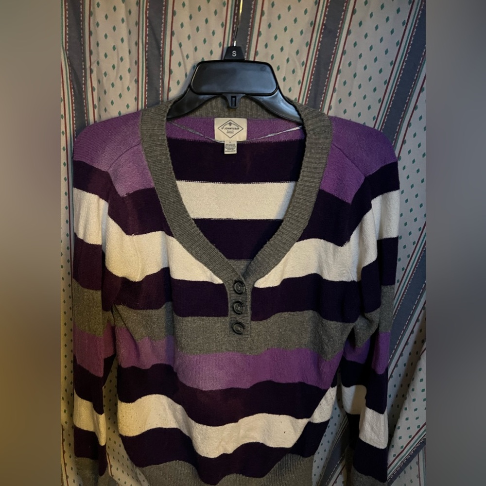 Blue, Black, White and Gray Sweater (St John's Bay)